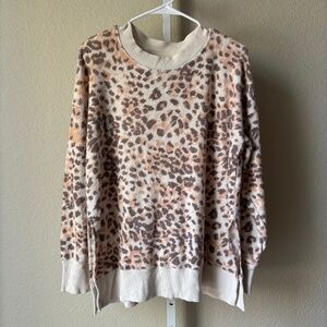 Aerie Oversized Women's Animal Print Crew Neck